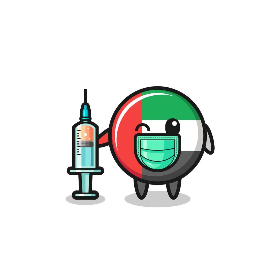 mascota de la bandera de los emiratos árabes unidos como vacunador vector