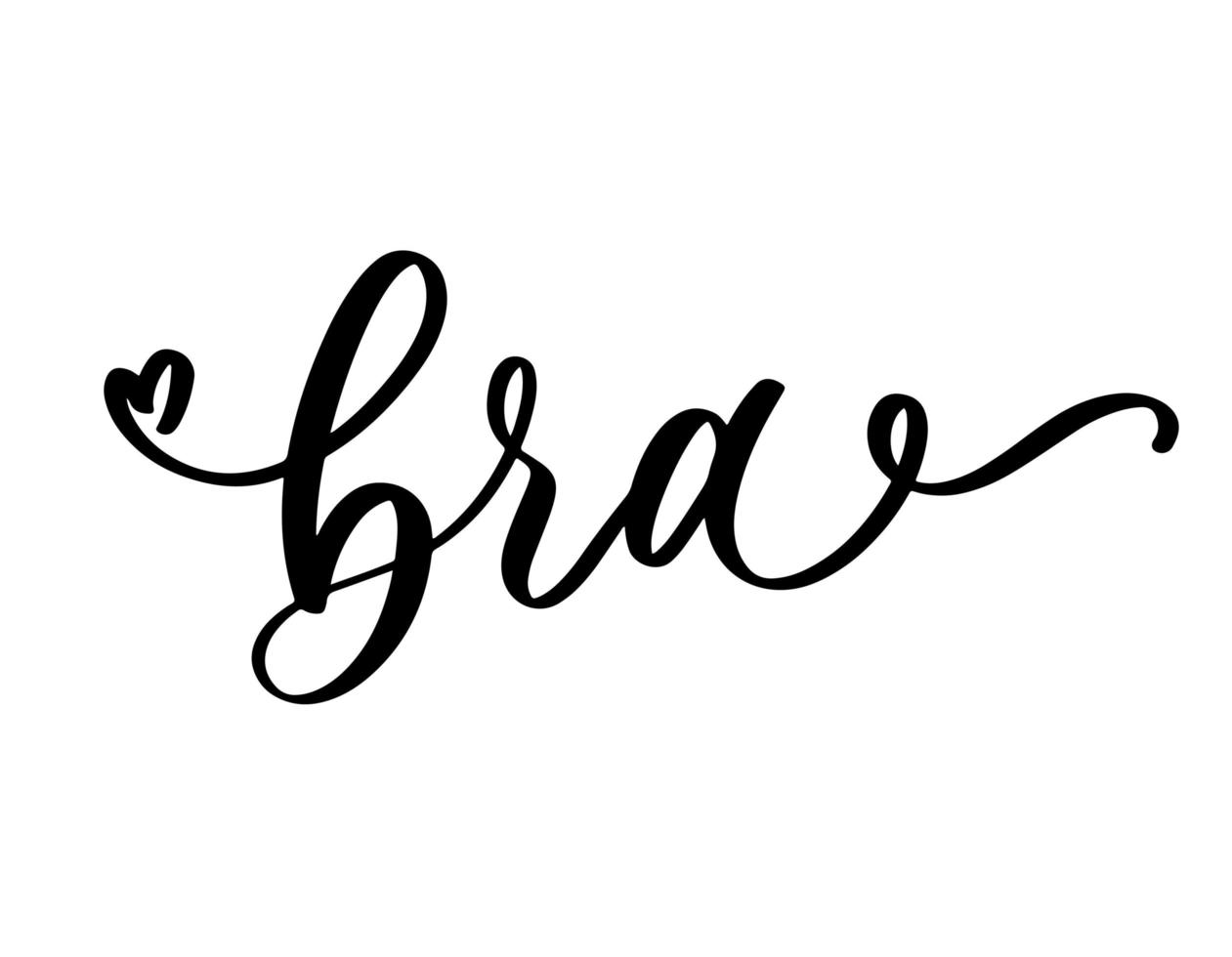 Bra lettering logo lady Lingerie Template. vector