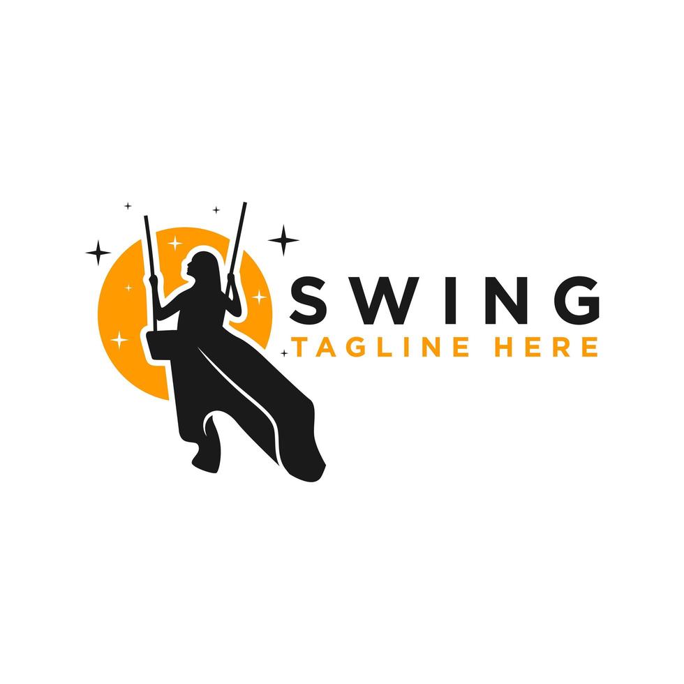 swing toy inspiration illustration logo design vector