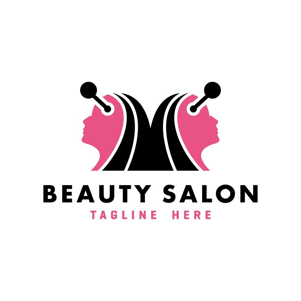 logotipo de ilustración de inspiración de salón de belleza de mujeres vector
