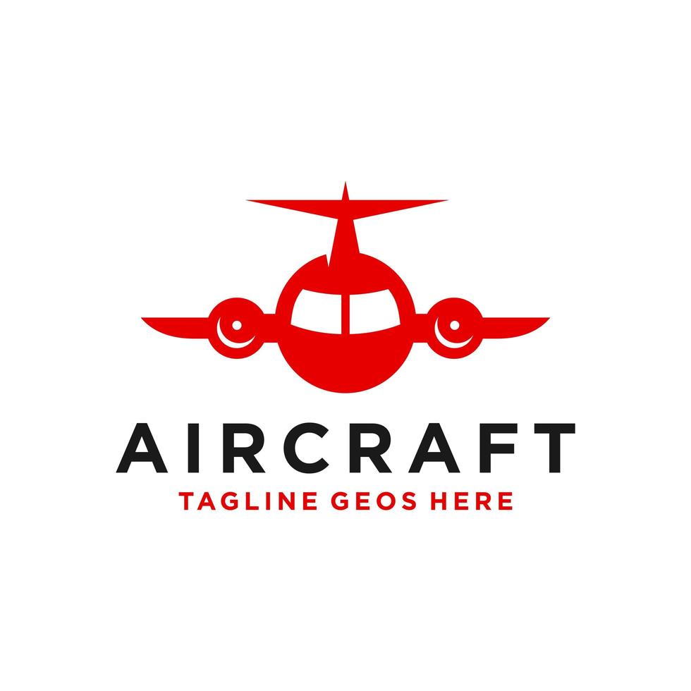 logotipo de ilustración de inspiración de transporte de avión vector