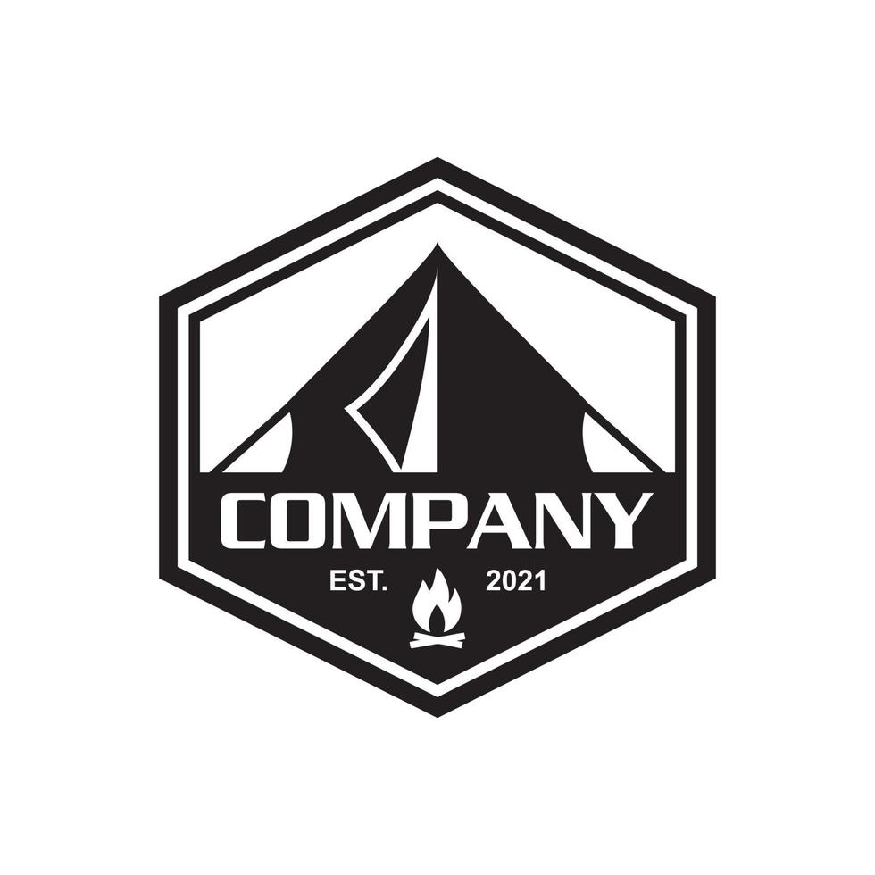 logotipo de camping, vector de logotipo de aventura