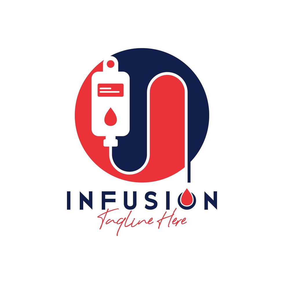 logotipo de ilustración de inspiración de infusión de salud humana vector