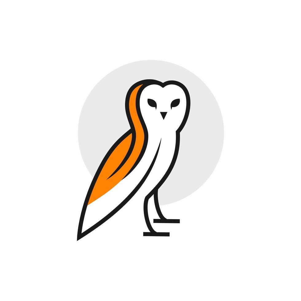 owl outline inspiration illustration logo design vector