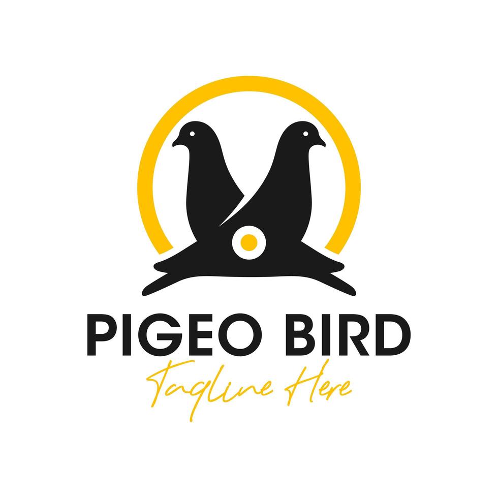 pigeon inspiration illustration logo design vector