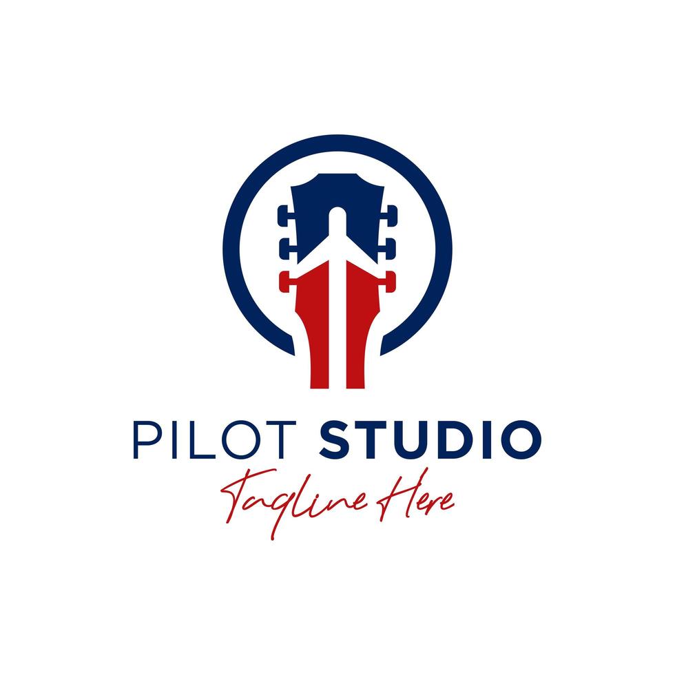 pilot studio inspiration illustration logo design vector