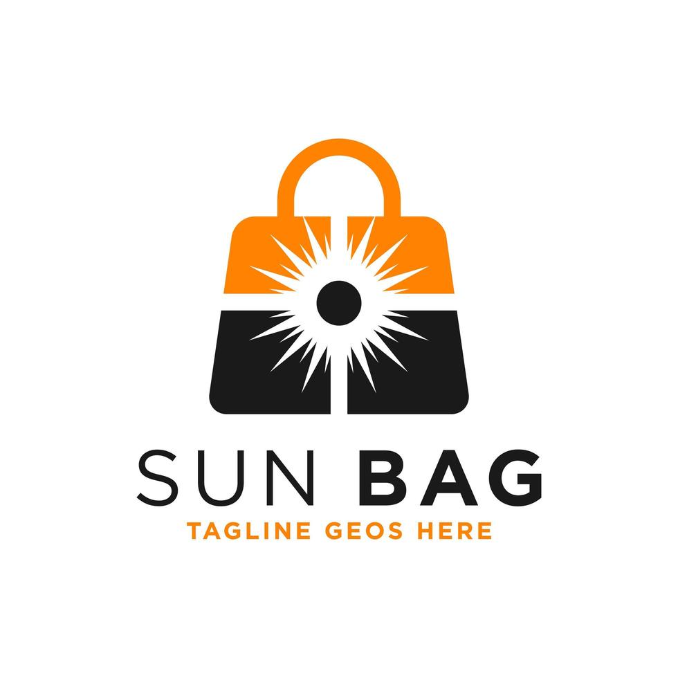 sun bag inspiration illustration logo design vector