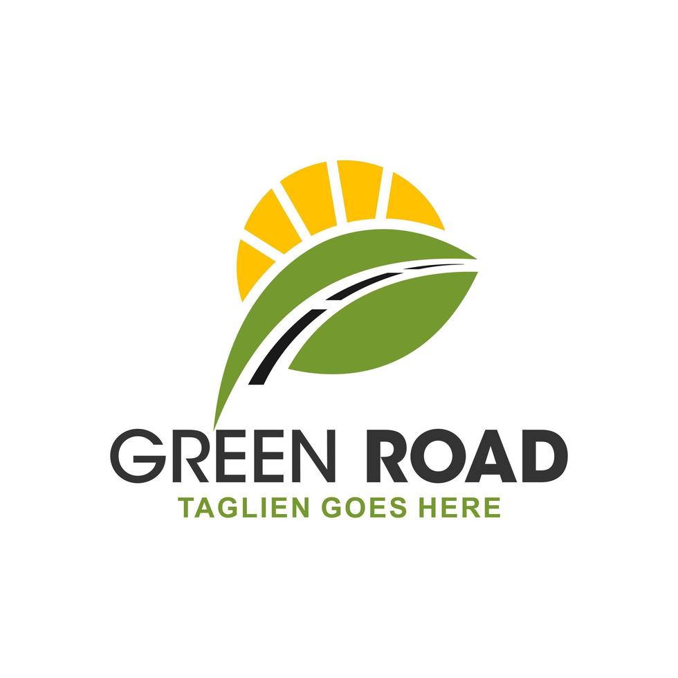 green road inspiration illustration logo design vector