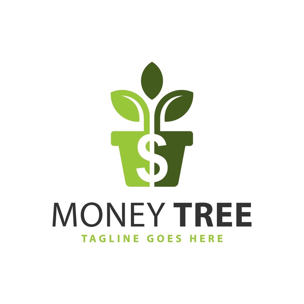 money tree education investment illustration logo vector