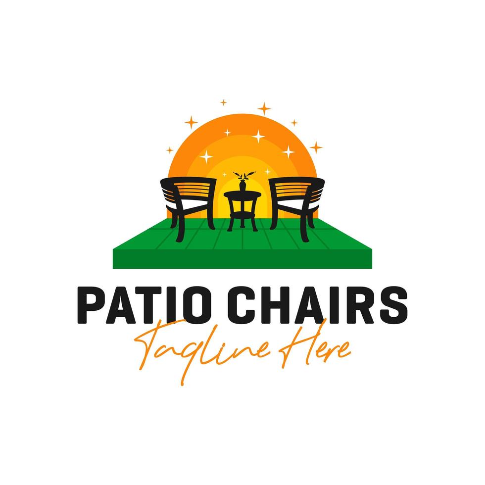 home patio furniture inspiration illustration logo vector