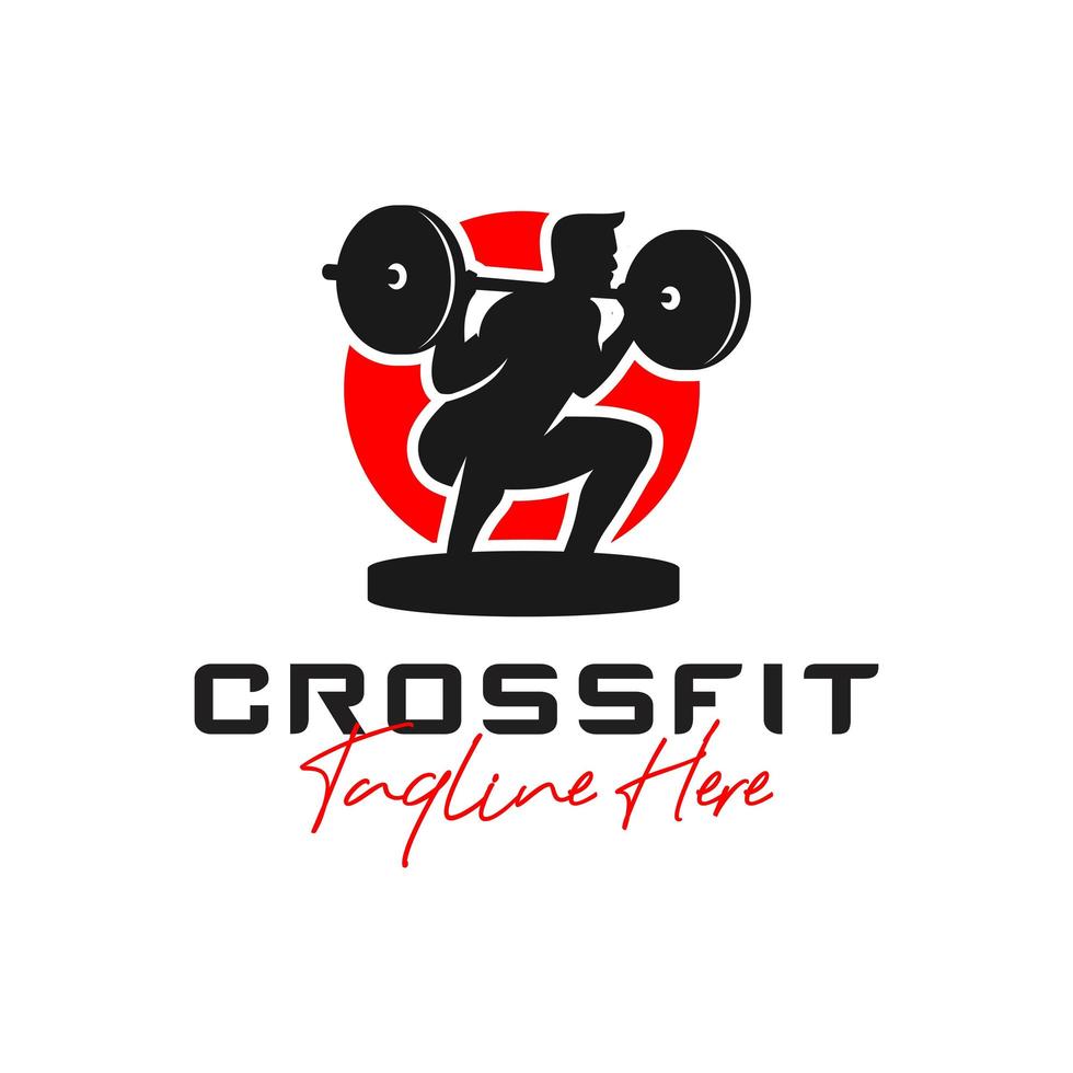 logotipo de ilustración de inspiración deportiva de fitness para hombres jóvenes vector