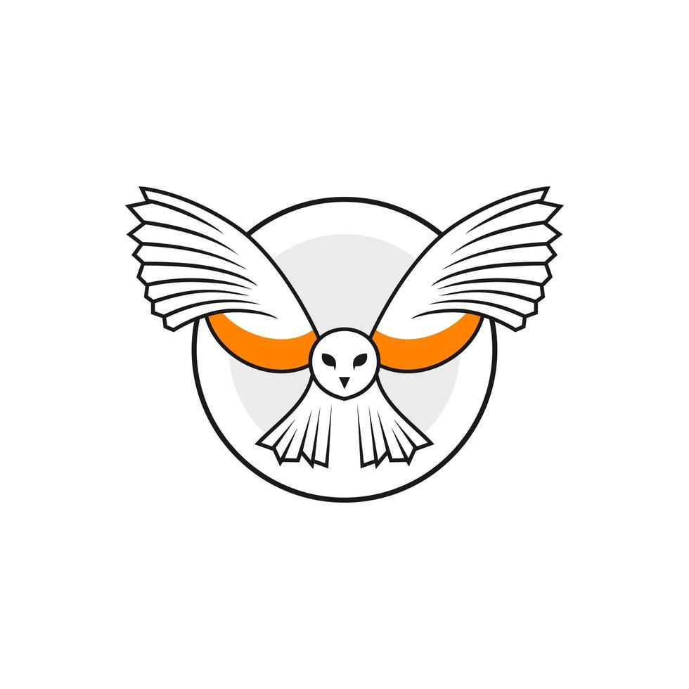 owl outline inspiration illustration logo design vector