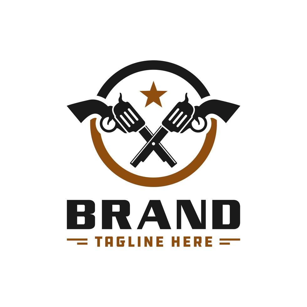 gun inspiration illustration logo design vector