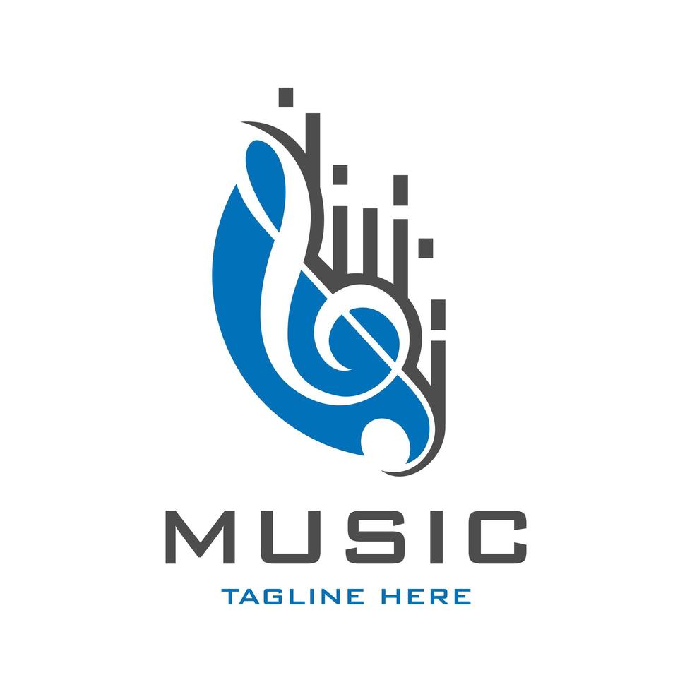 logotipo de instrumento musical vector