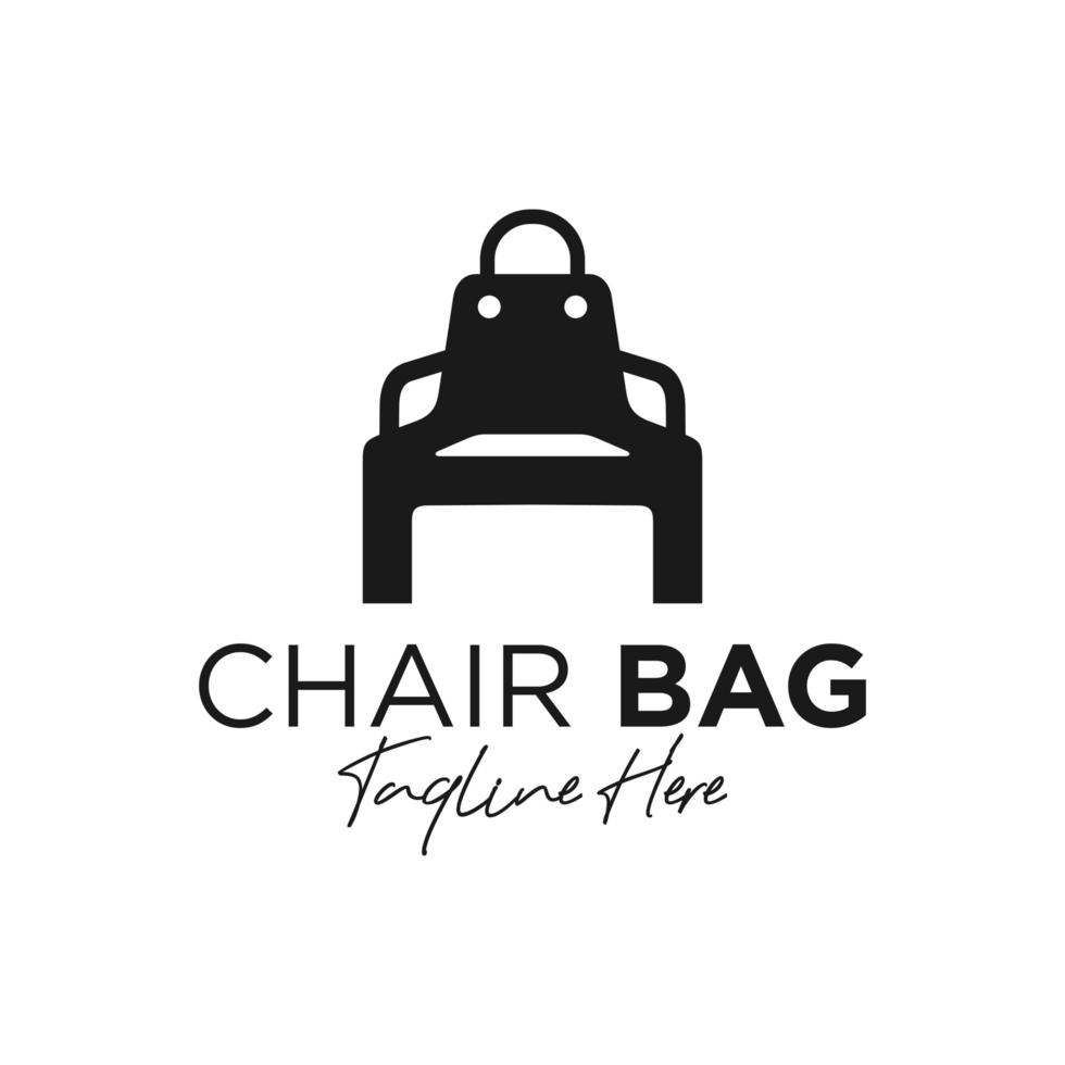 silla bolsa inspiración ilustración logo vector