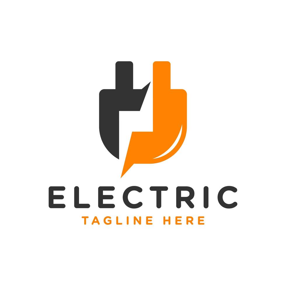 electric voltage inspiration illustration logo with letter N vector