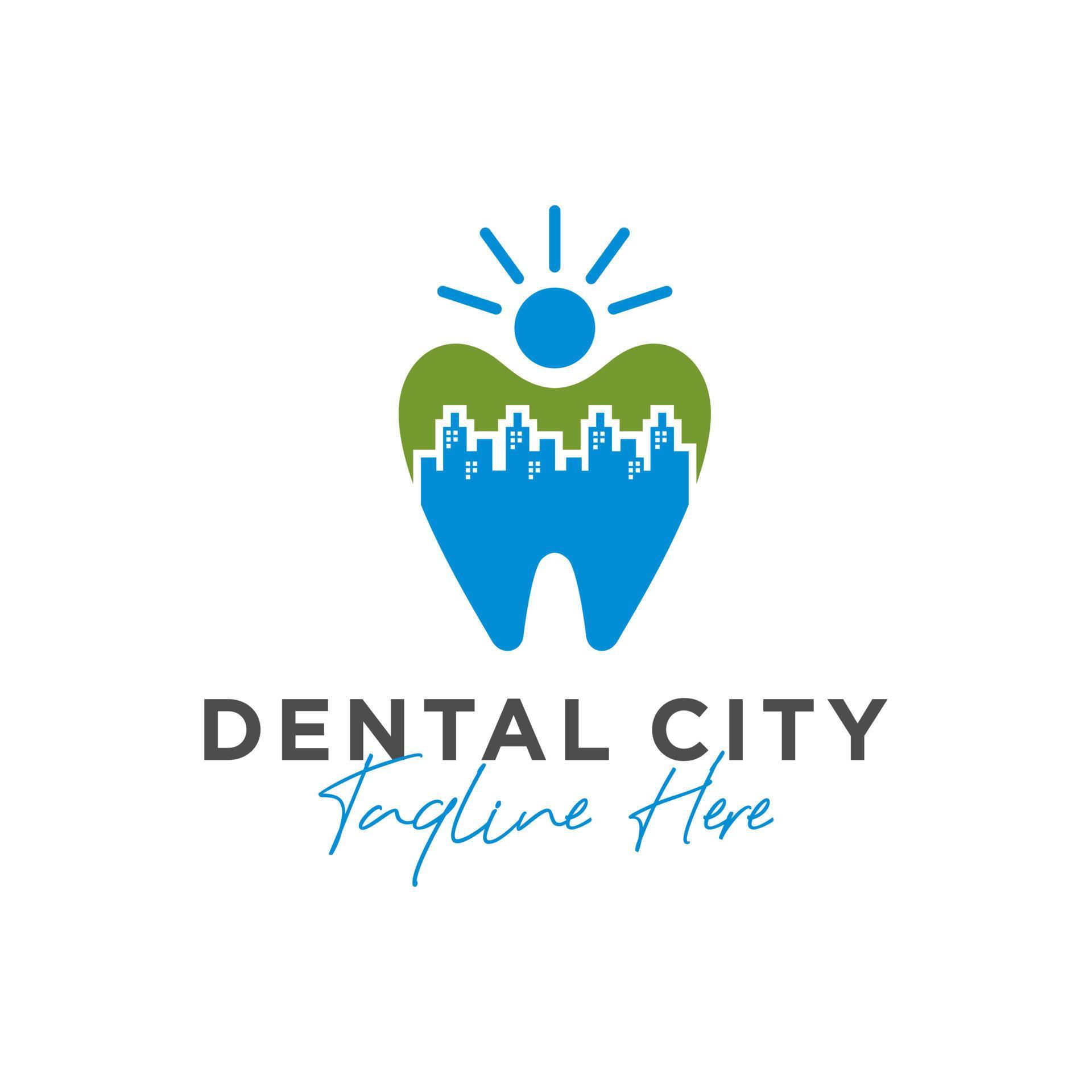 dental city illustration logo design 5365080 Vector Art at Vecteezy