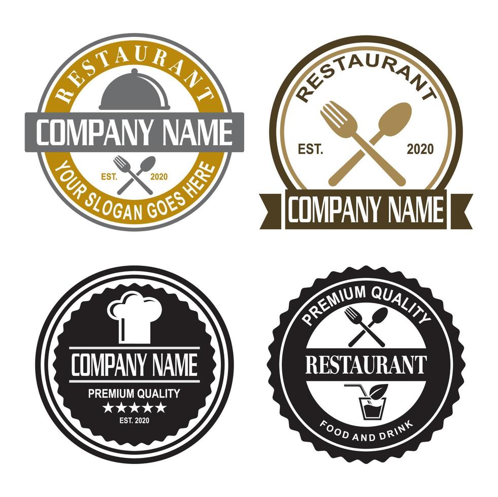 A Set Of Restaurant Vector , A Set Of Food Logo