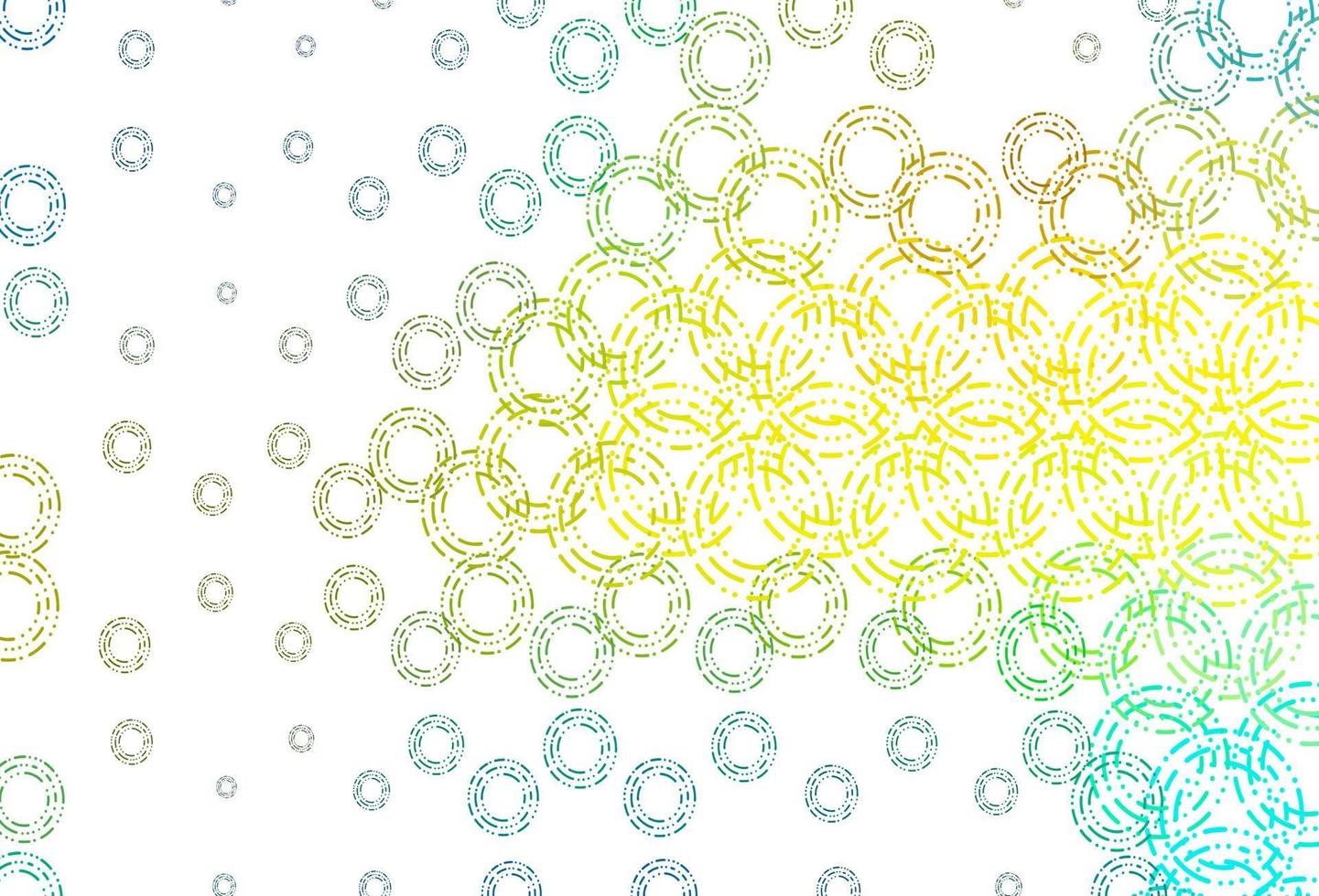 Light blue, yellow vector texture with disks.
