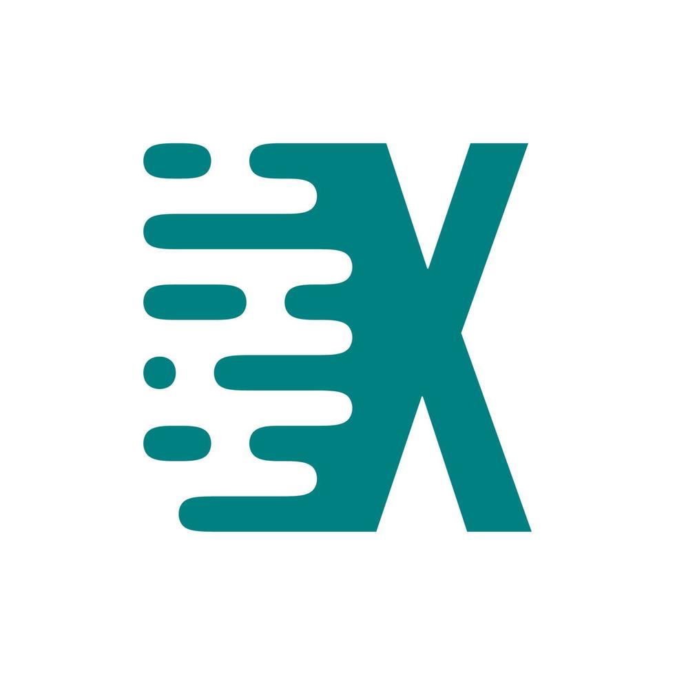 letter x fluid logo vector