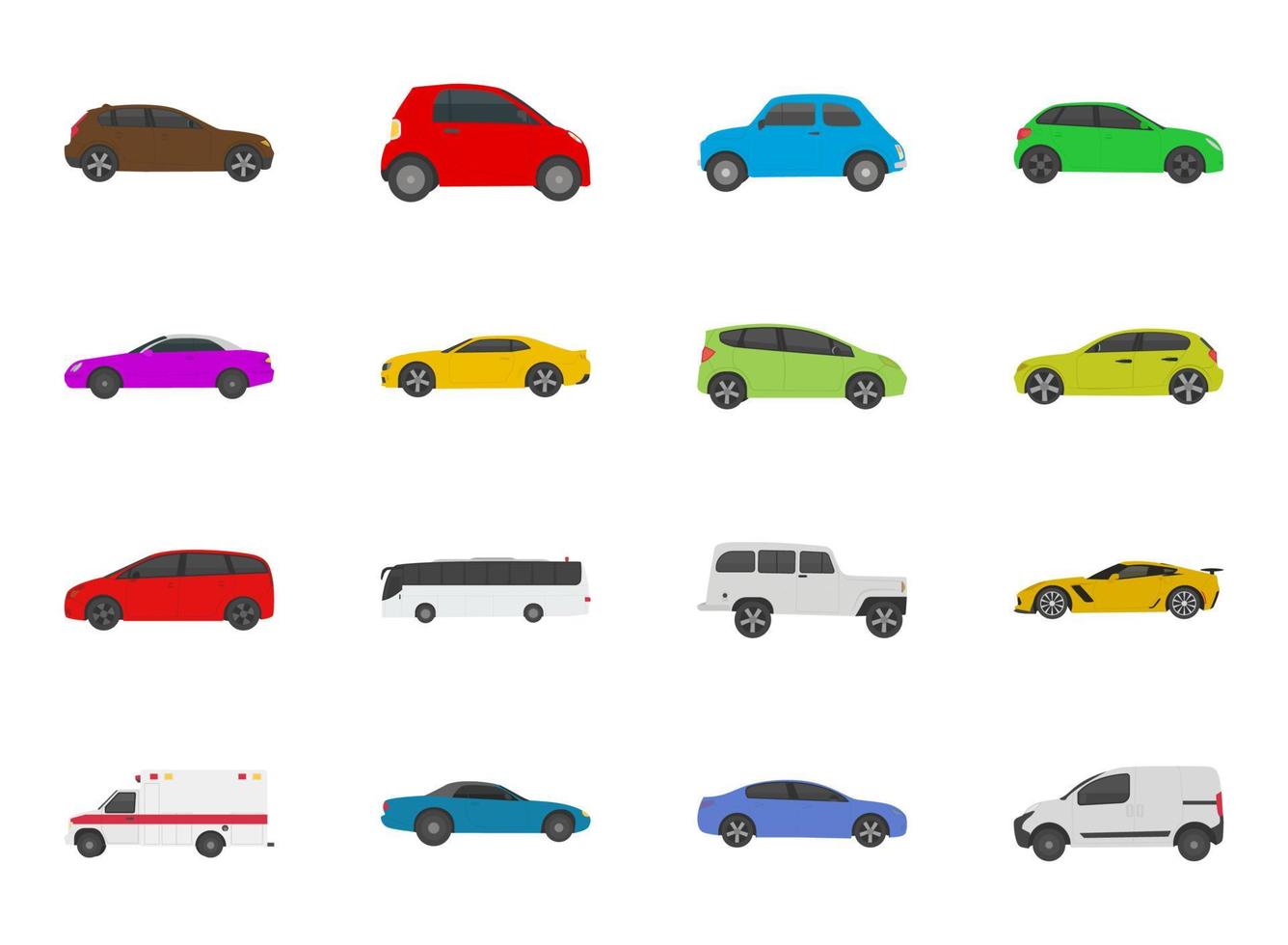 Urban City Cars vector