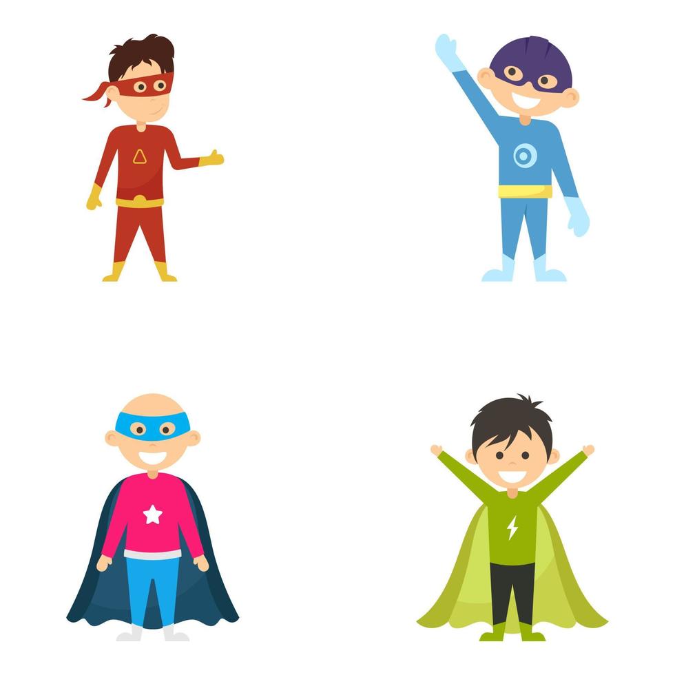 diferentes personajes de dibujos animados para niños vector