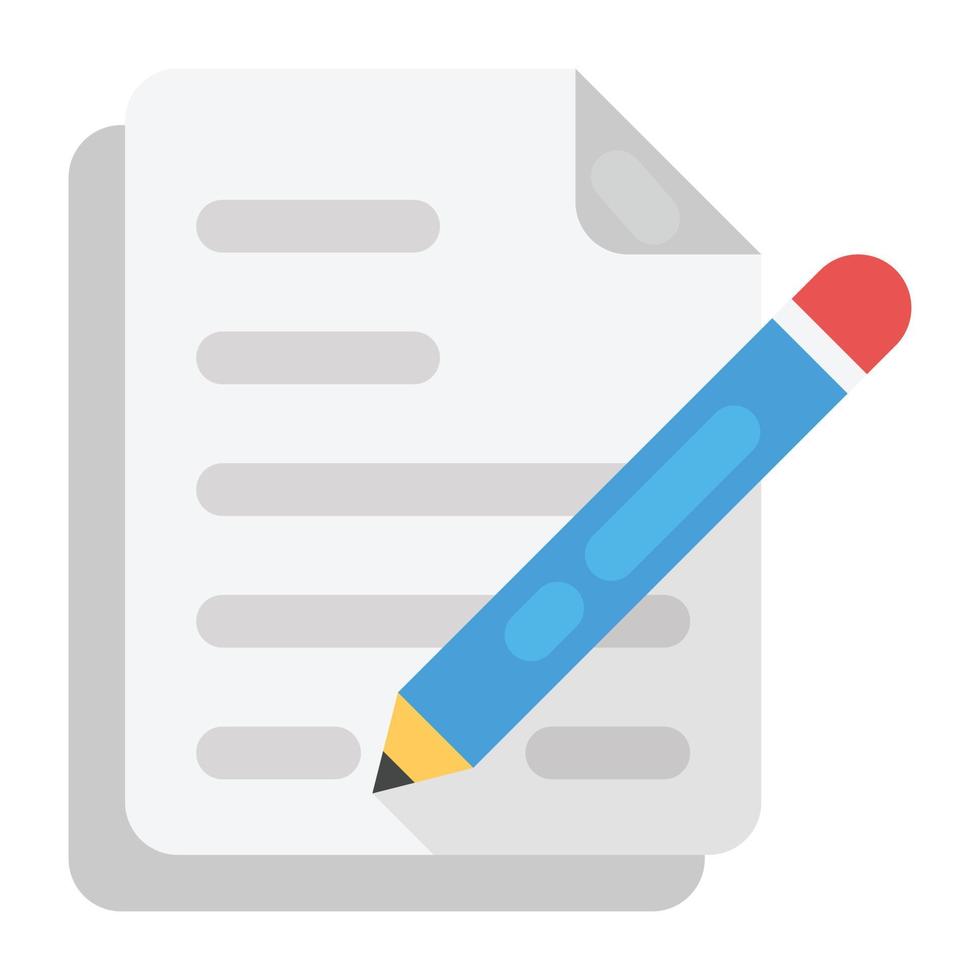 Notepad with pen, writing concept vector