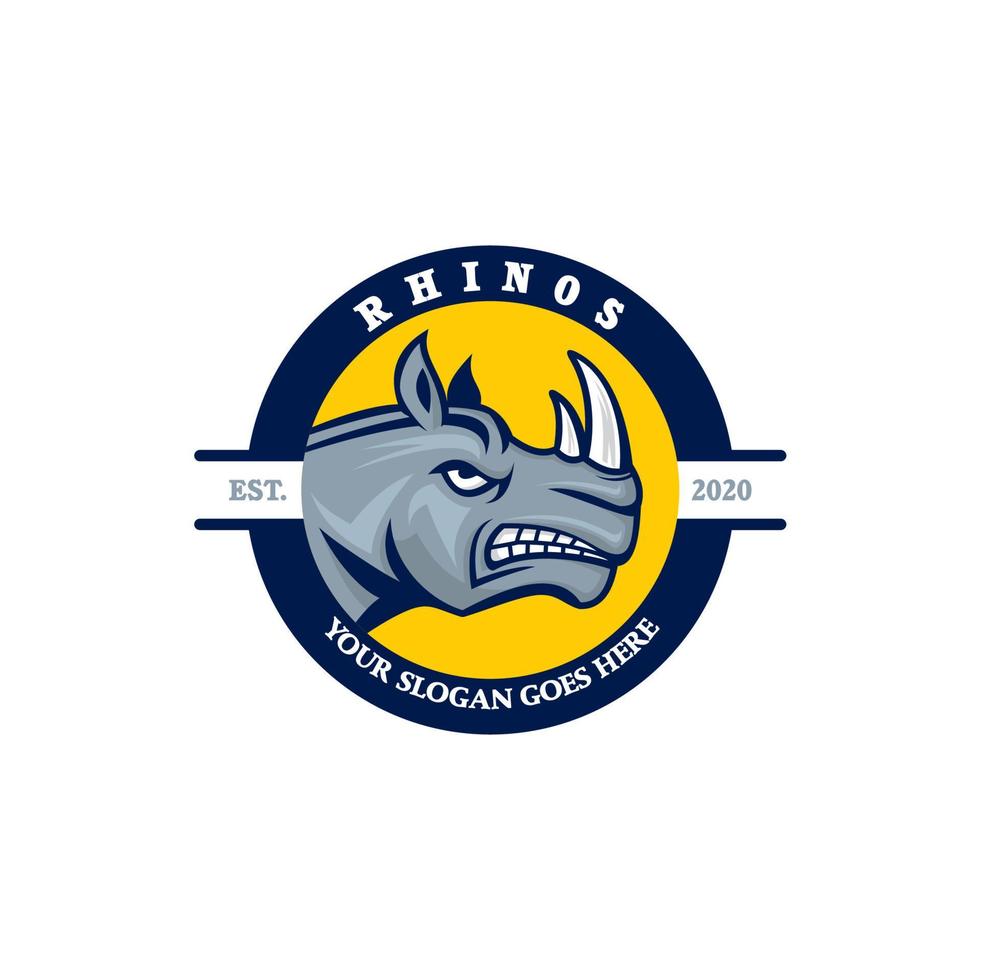 logotipo de rinoceronte, vector de logotipo de bestia