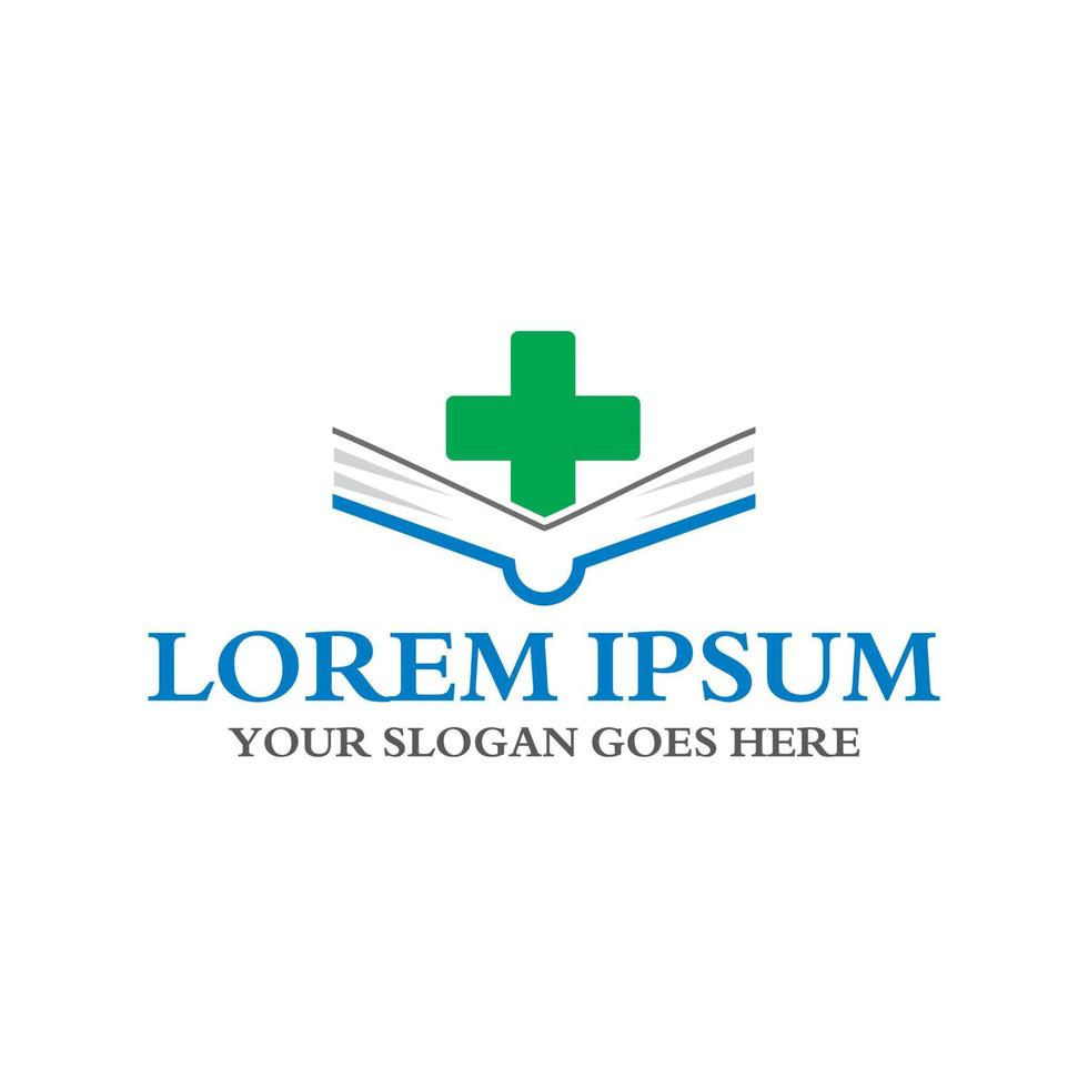 medical book logo , pharmacy logo vector