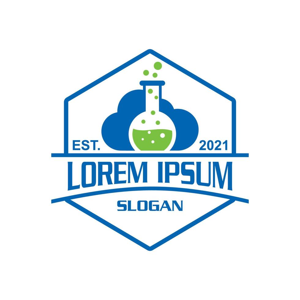 cloud lab logo , laboratory logo vector