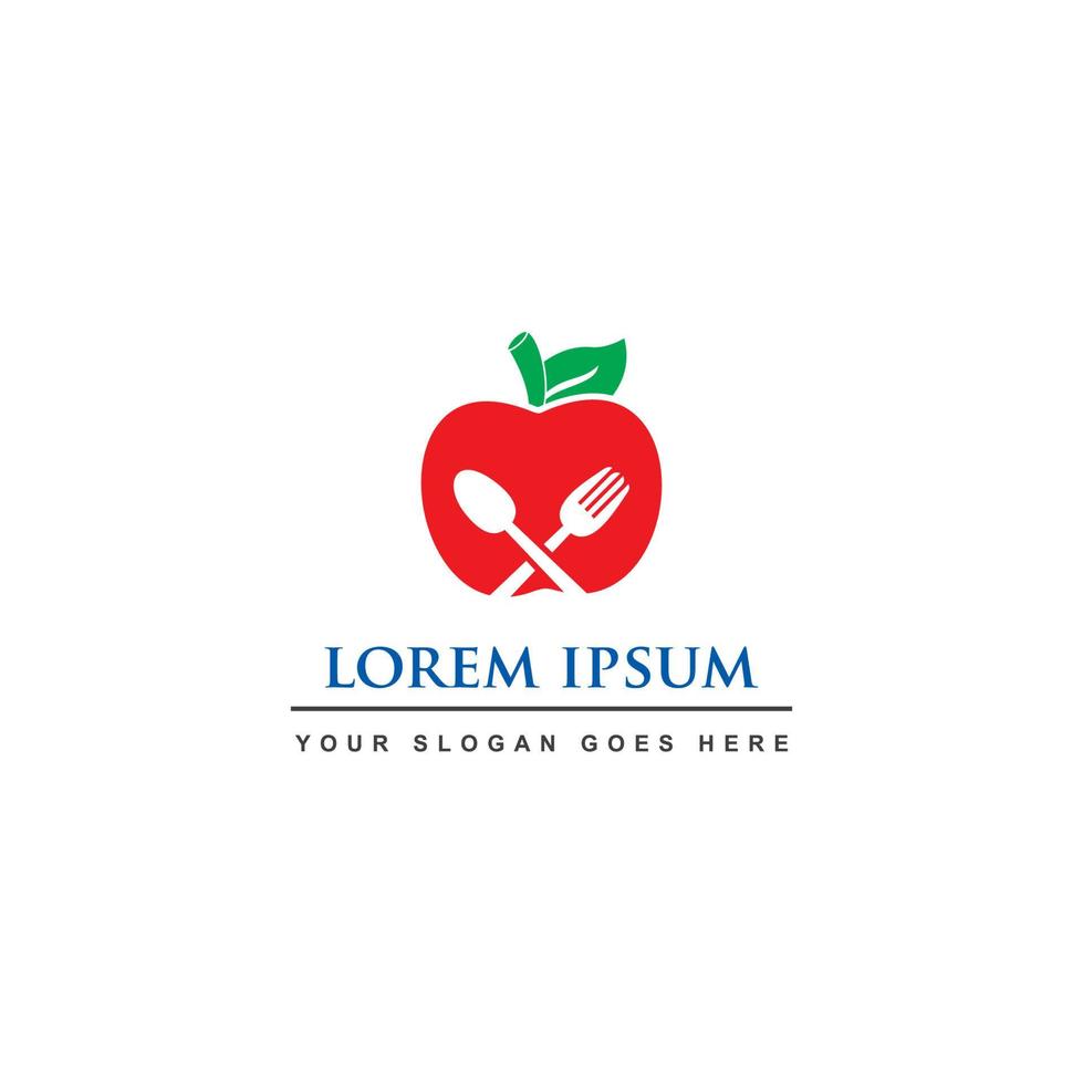 healthy food logo , organic medical logo vector