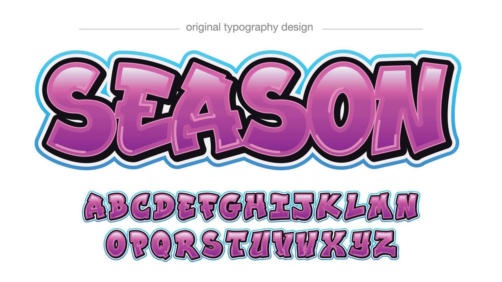 pink bold graffiti tag isolated letters vector