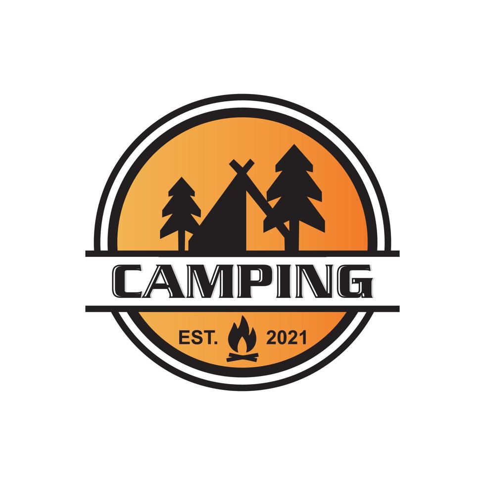 logotipo de camping, vector de logotipo de aventura