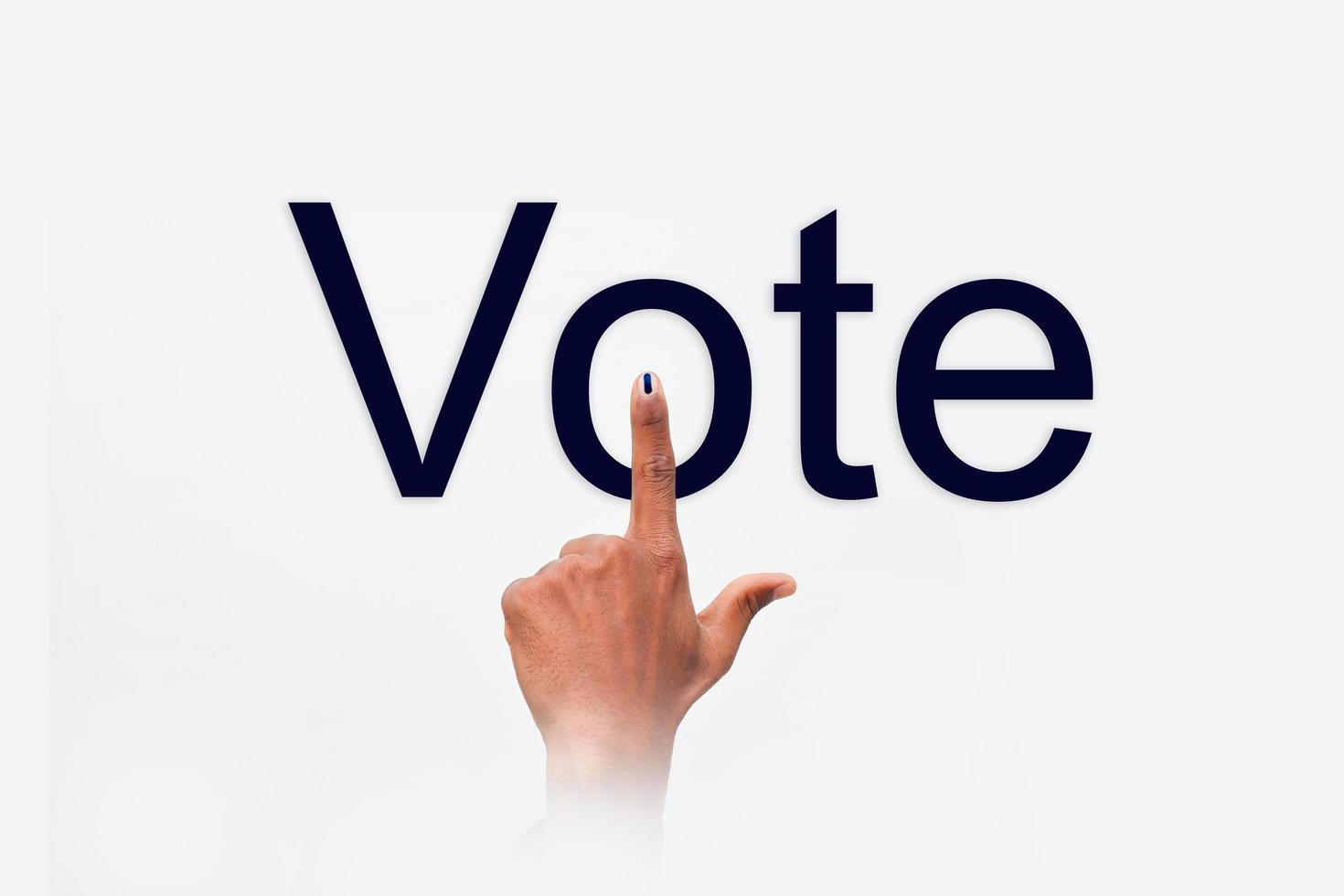 Indian Voter Hand with voting sign photo