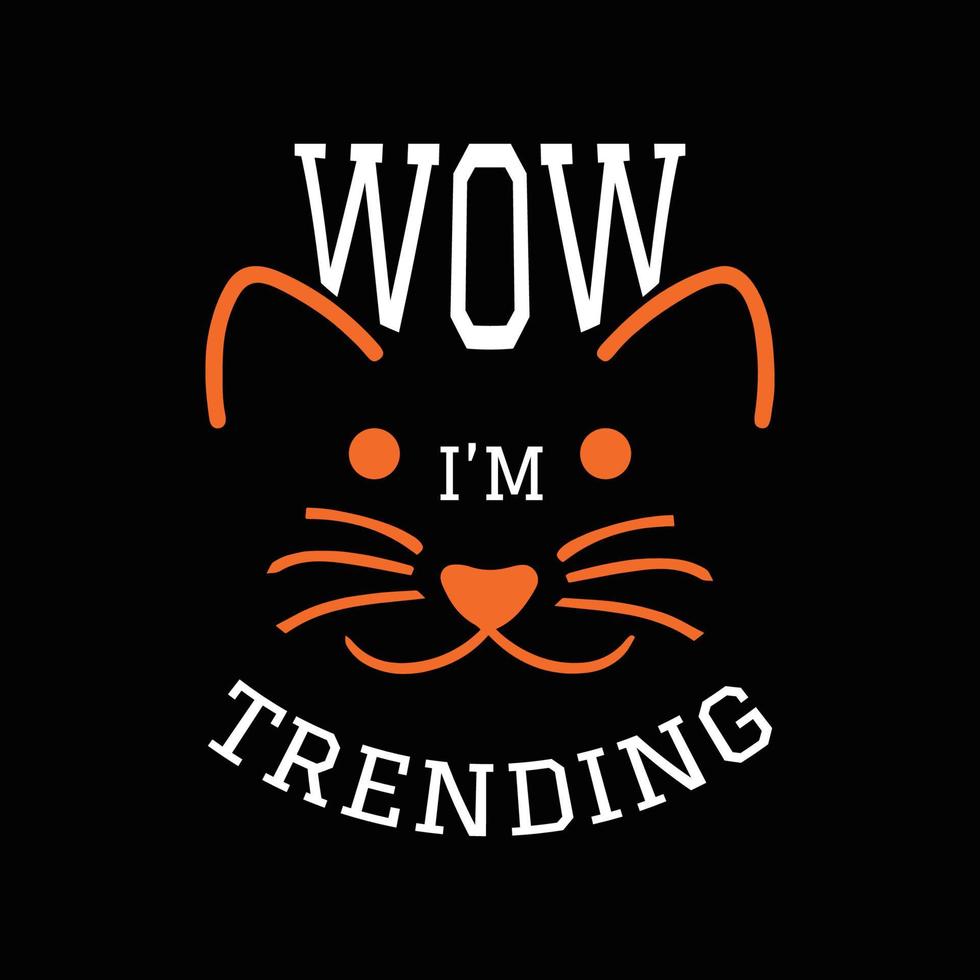 Cat T Shirt Design vector