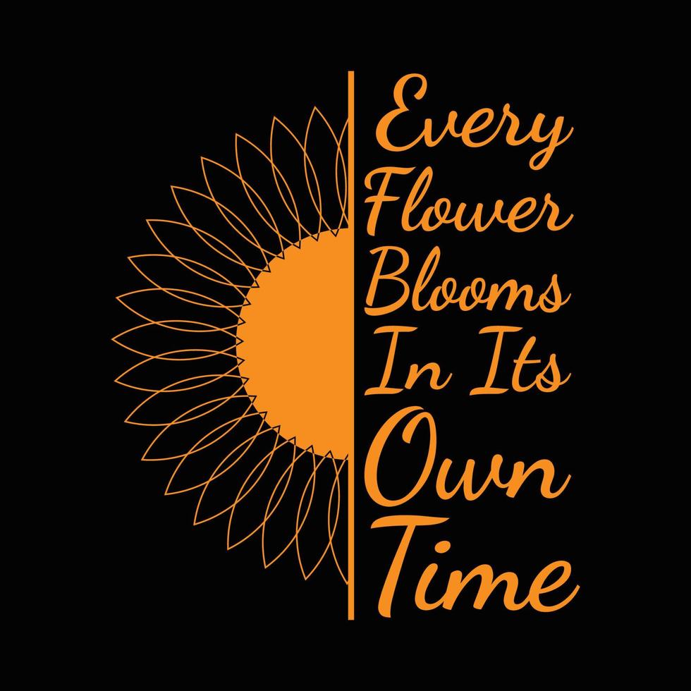 Flower T Shirt Design vector