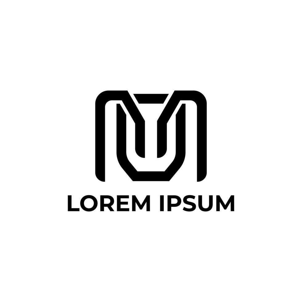 initial logo template, this logo is a combination of the letters M and O. vector