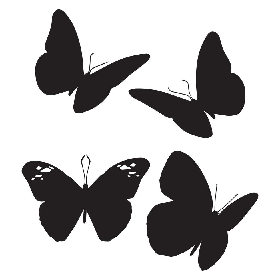 Butterflies Silhouette 1 vector