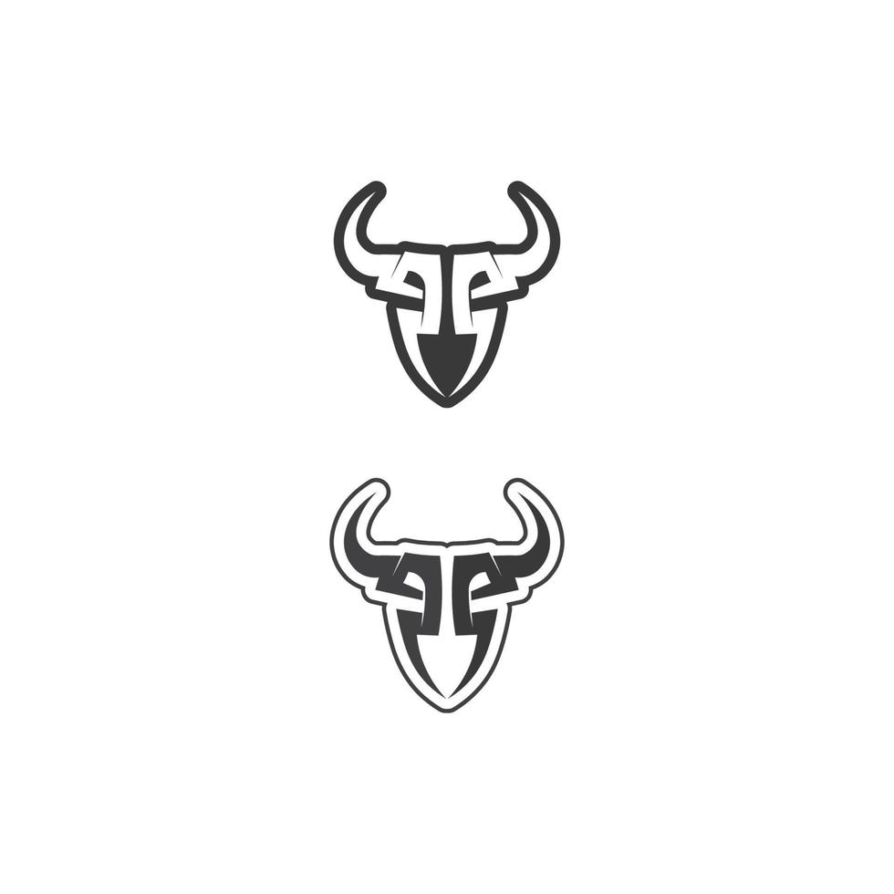 toro cabeza de búfalo vaca animal mascota diseño de logotipo vector para deporte cuerno búfalo animal mamíferos cabeza logo salvaje matador
