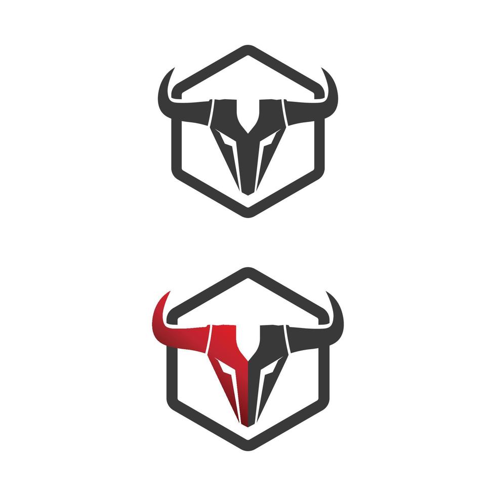 toro cabeza de búfalo vaca animal mascota diseño de logotipo vector para deporte cuerno búfalo animal mamíferos cabeza logo salvaje matador