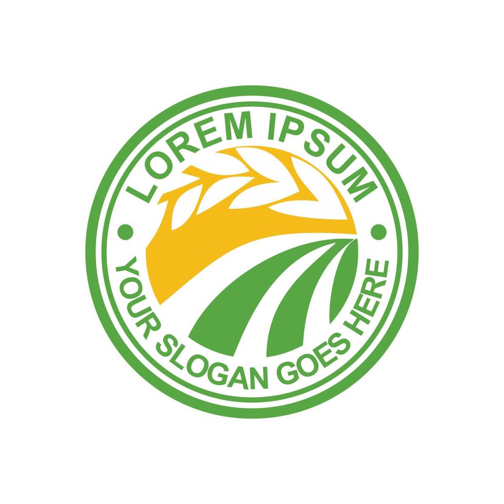 logotipo de la granja, vector del logotipo del medio ambiente