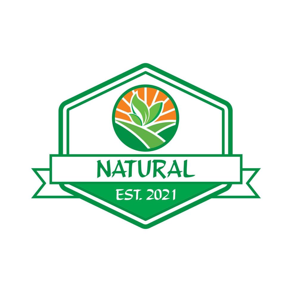 logotipo de agricultura, vector de logotipo natural