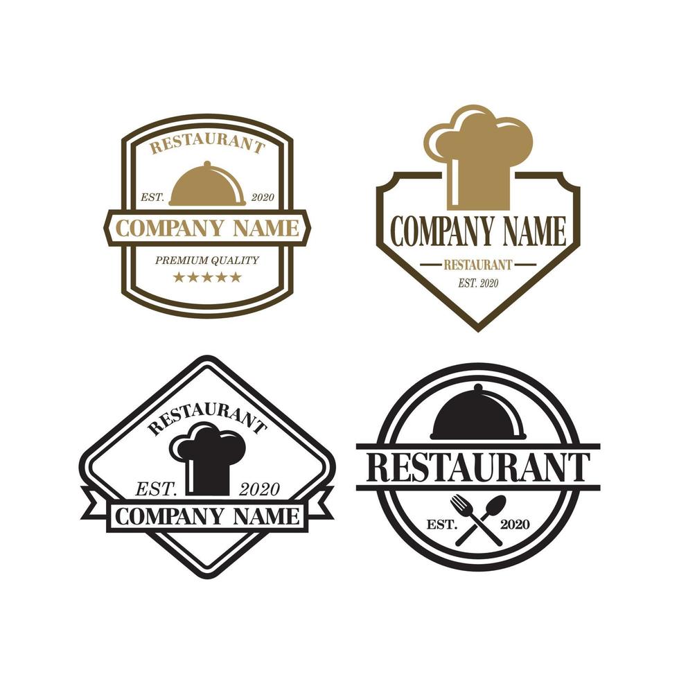 A Set Of Food Vector , A Set Of Restaurant Logo