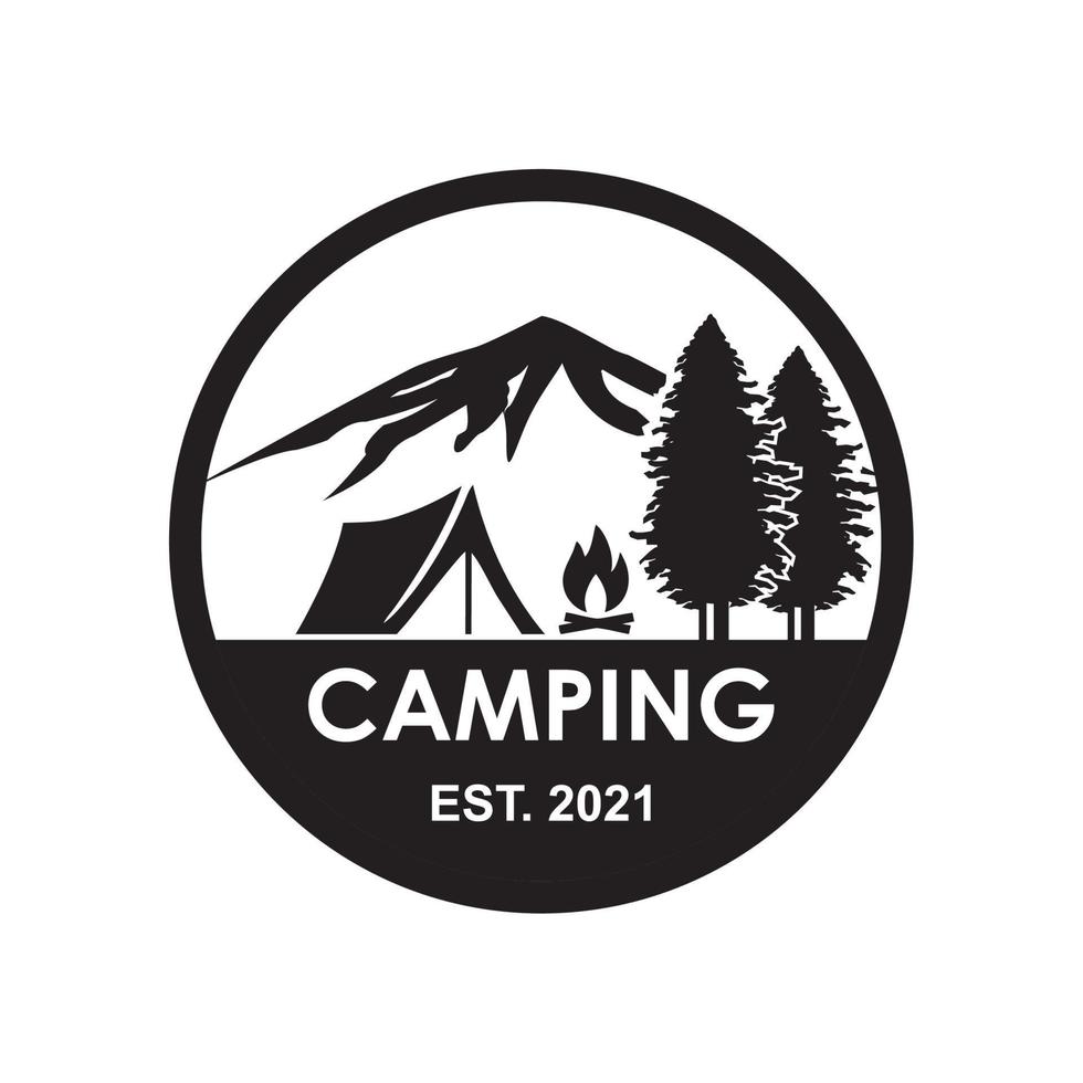 vector de camping, vector de logotipo de aventura