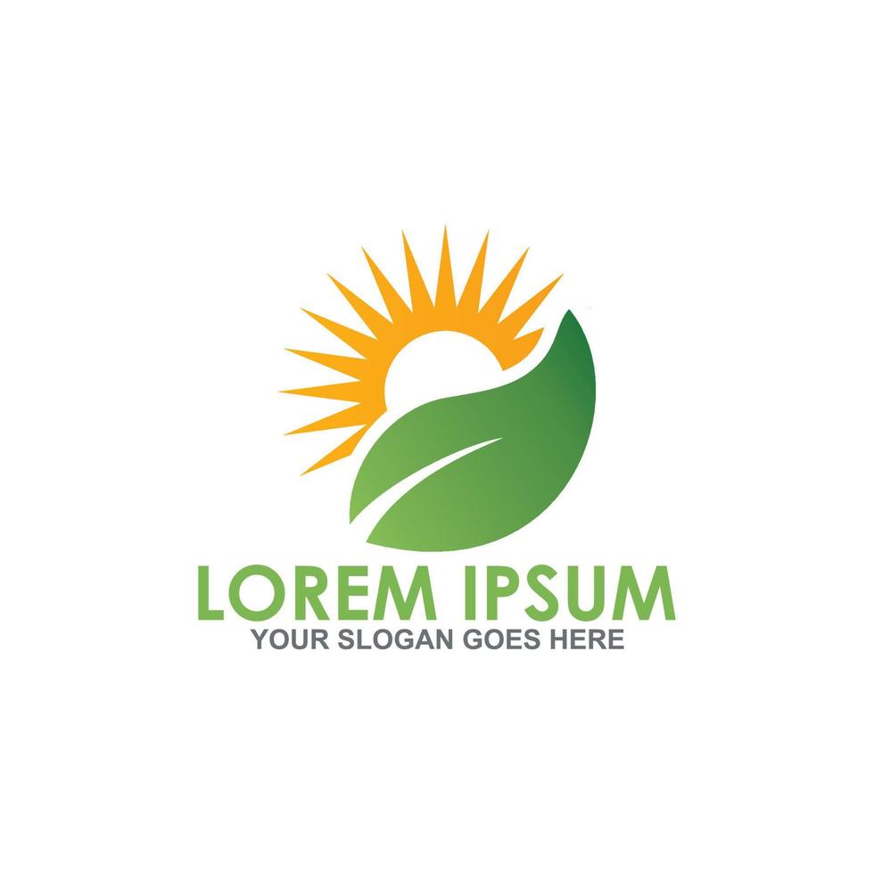 nature leaf sun vector , nature logo