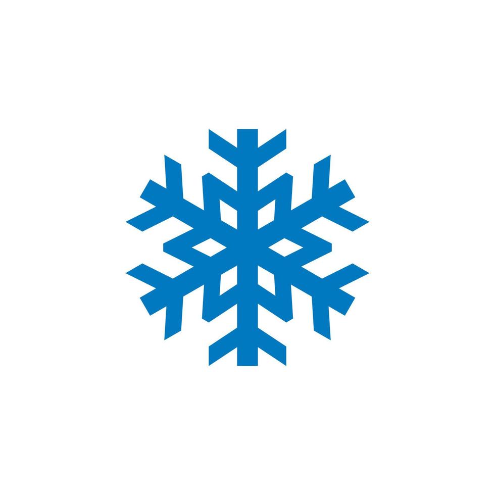 vector de invierno, logotipo de nieve abstracto