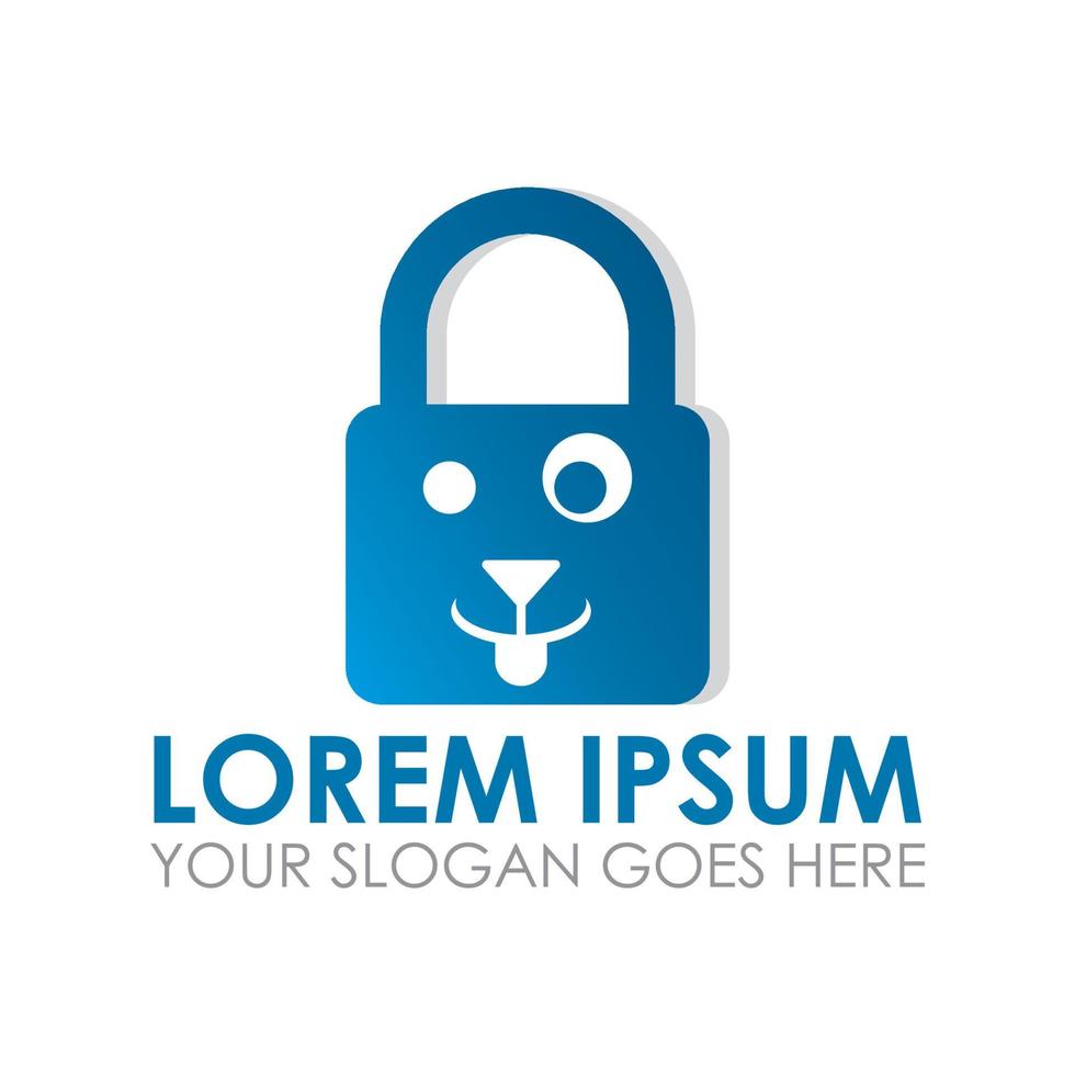 pet lock vector , abstract pet logo