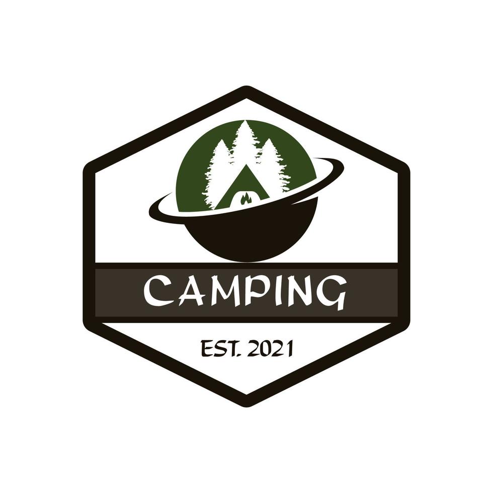 logotipo de camping, vector de logotipo de aventura