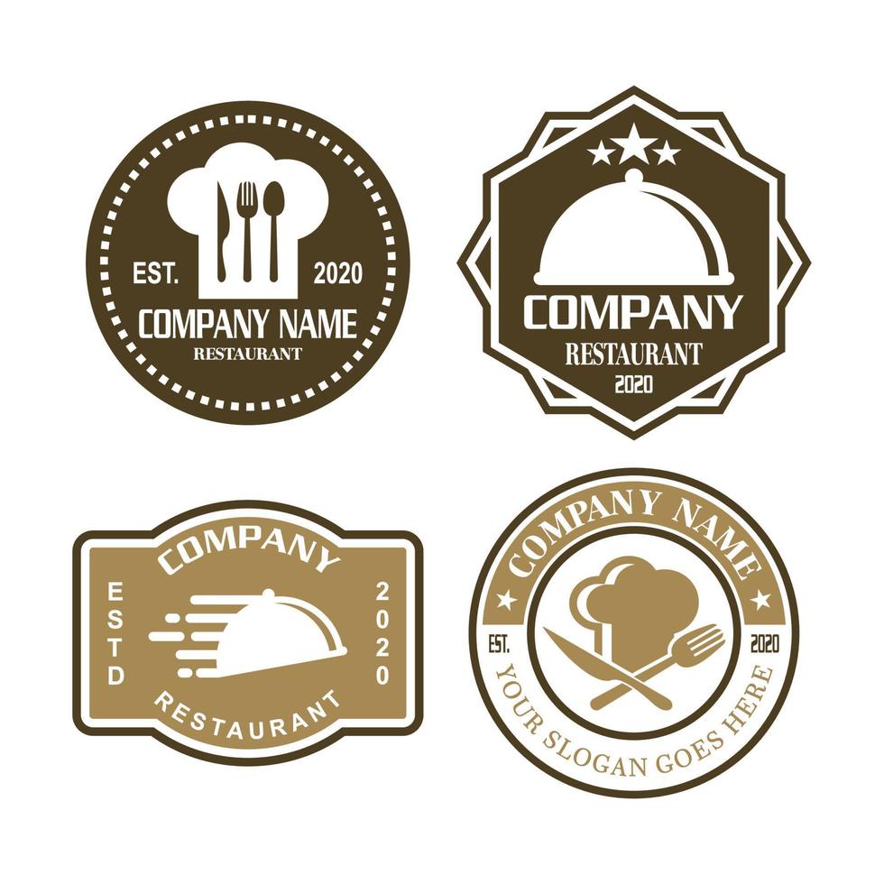 A Set Of Restaurant Vector , A Set Of Food Logo