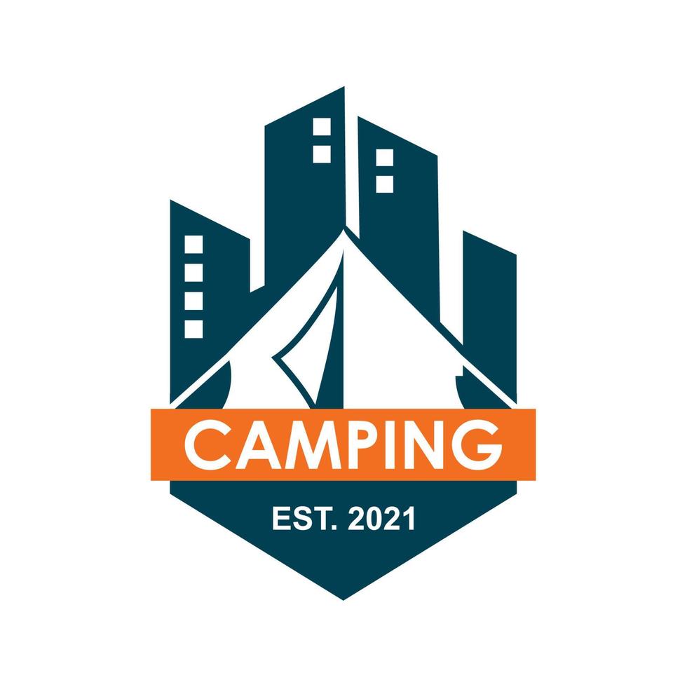 vector de camping, vector de logotipo de aventura